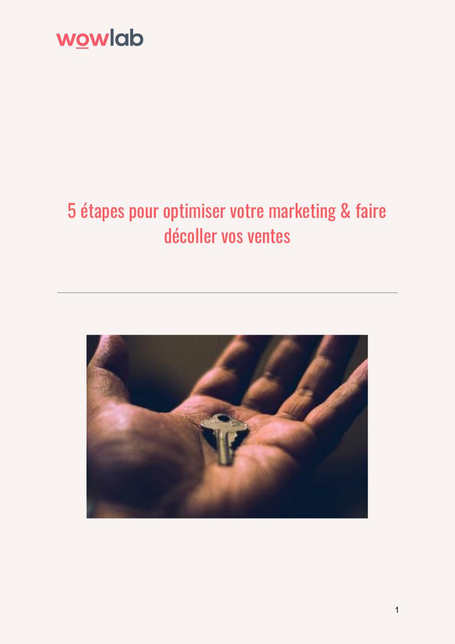 E-BOOK - 5 étapes pour optimiser votre marketing.pdf - page 1/6